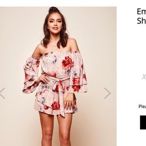 Emory Off Shoulder Shirred Waist Dress BLACK